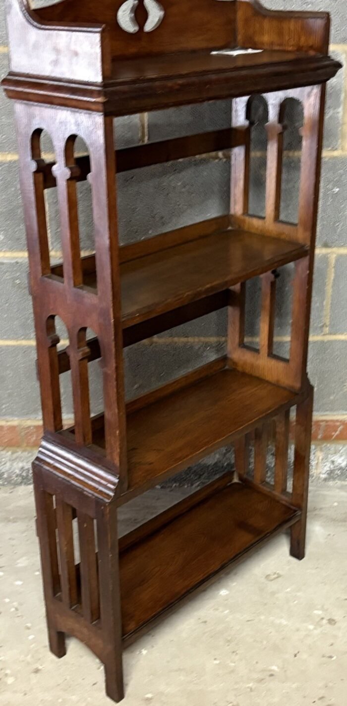 SUPERB SOLID OAK ARTS & CRAFTS BOOKCASE - Image 2