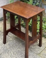 SUPERB SOLID OAK ARTS & CRAFTS SIDE TABLE - Image 4