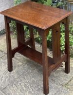 SUPERB SOLID OAK ARTS & CRAFTS SIDE TABLE - Image 5
