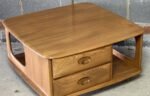 Fine Retro Ercol Pandora’s Box TV Cabinet Coffee Table Vintage Solid Elm