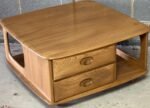 Fine Retro Ercol Pandora’s Box TV Cabinet Coffee Table Vintage Solid Elm - Image 3