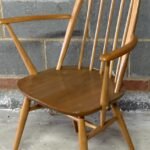 SUPERB RETRO ERCOL QUAKER ARMCHAIR VINTAGE SOLID ELM & BEECH