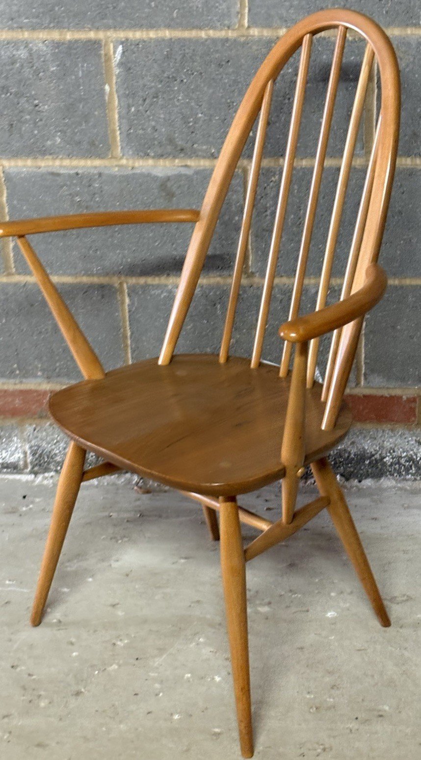 s-l1600-227.jpg SUPERB RETRO ERCOL QUAKER ARMCHAIR VINTAGE SOLID ELM & BEECH - Image 1