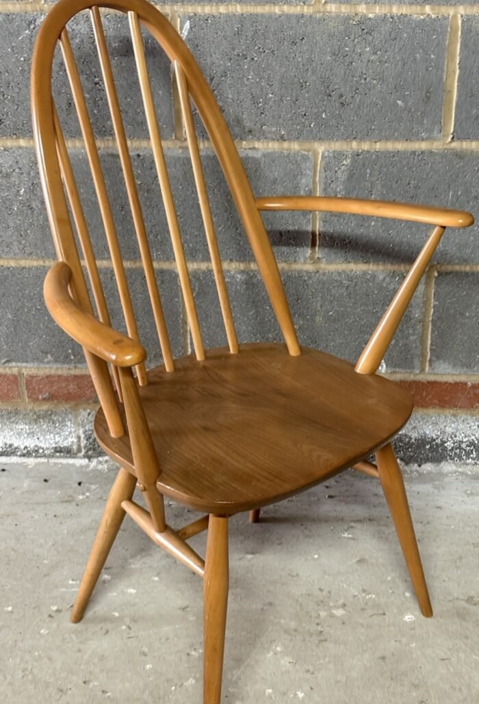 SUPERB RETRO ERCOL QUAKER ARMCHAIR VINTAGE SOLID ELM & BEECH - Image 2
