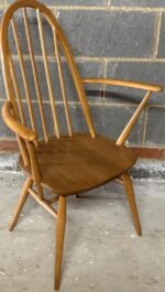 SUPERB RETRO ERCOL QUAKER ARMCHAIR VINTAGE SOLID ELM & BEECH - Image 3