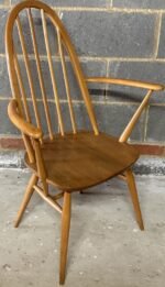 SUPERB RETRO ERCOL QUAKER ARMCHAIR VINTAGE SOLID ELM & BEECH - Image 5