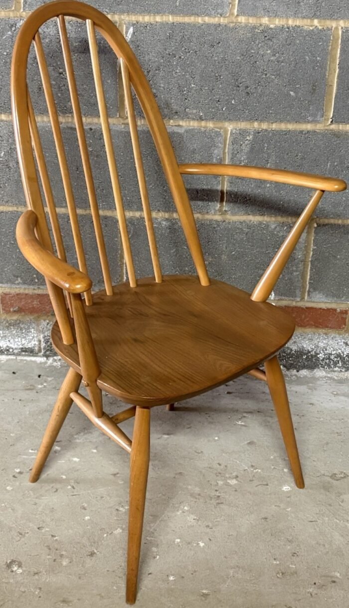 SUPERB RETRO ERCOL QUAKER ARMCHAIR VINTAGE SOLID ELM & BEECH - Image 5