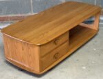 Fine Modern Ercol Minerva TV Cabinet & Coffee Table Solid Elm - Image 5