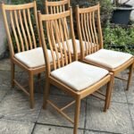 SUPERB MODERN ERCOL PENN SET OF 4 DINING CHAIRS