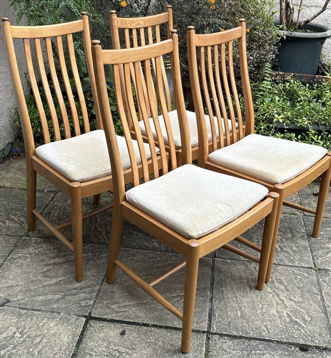 s-l1600-262.jpg SUPERB MODERN ERCOL PENN SET OF 4 DINING CHAIRS - Image 1