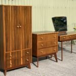 Very Rare Cumbrae Morris Walnut 3-Piece Bedroom Suite