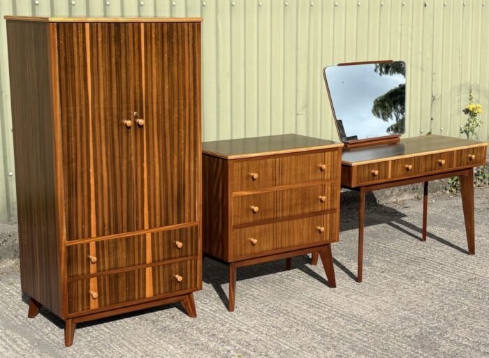 Very Rare Cumbrae Morris Walnut 3-Piece Bedroom Suite - Image 2