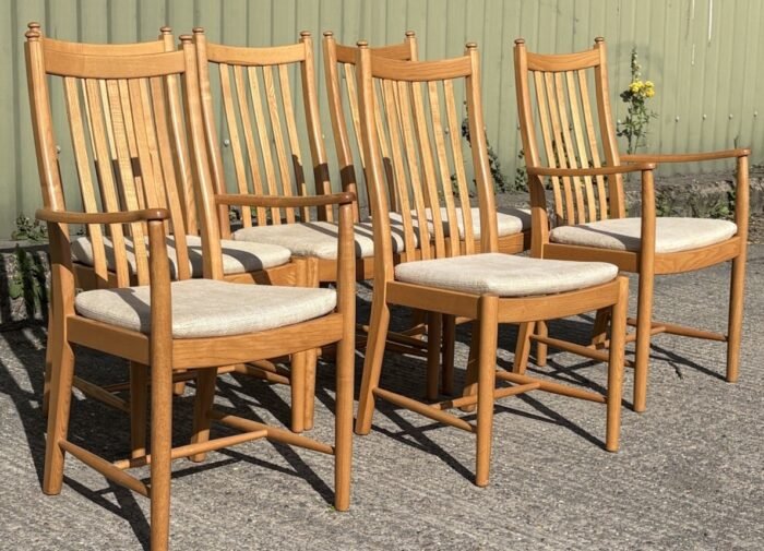 SUPERB MODERN SET OF 6 ERCOL PENN DINING CHAIRS - Image 4