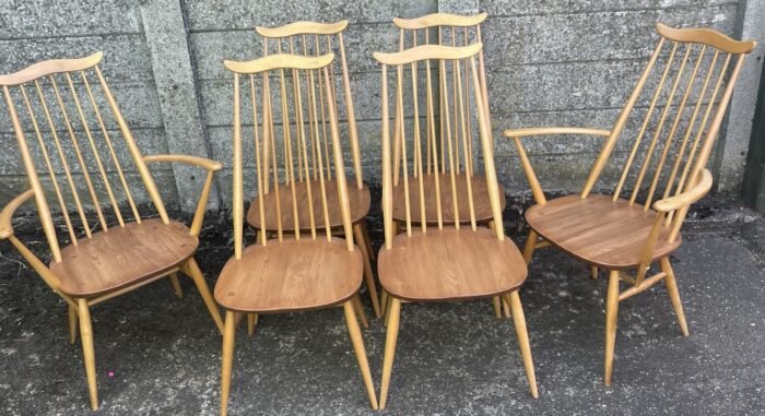 FINE RETRO ERCOL GOLDSMITH DINING CHAIR - Image 2