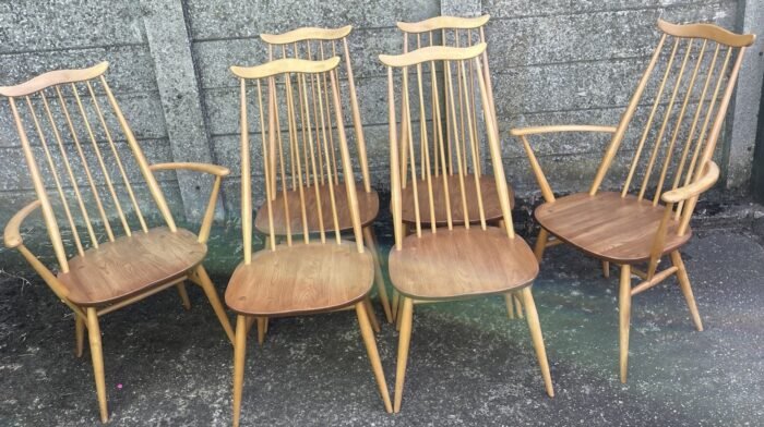 FINE RETRO ERCOL GOLDSMITH DINING CHAIR - Image 3