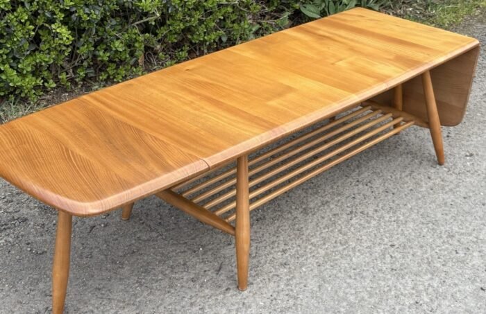 Superb Retro Ercol Extending Coffee Table Vintage Elm & Beech - Image 3