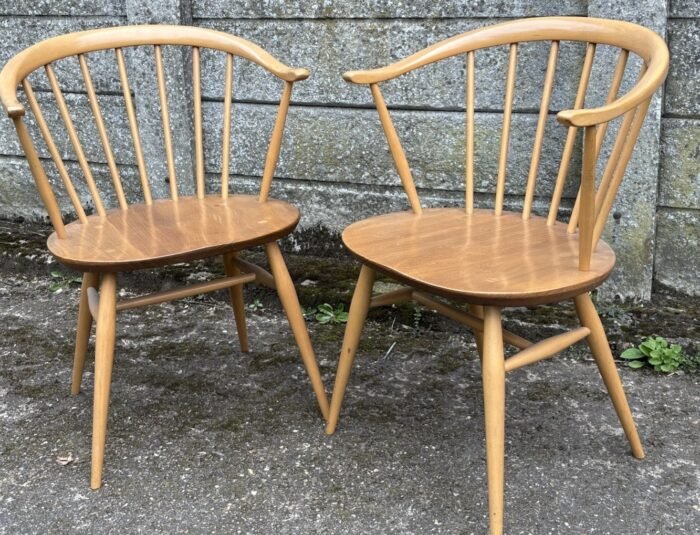 SUPERB RETRO ERCOL COWHORN ARMCHAIR ADULT MODEL CHOICE OF 2 - Image 2