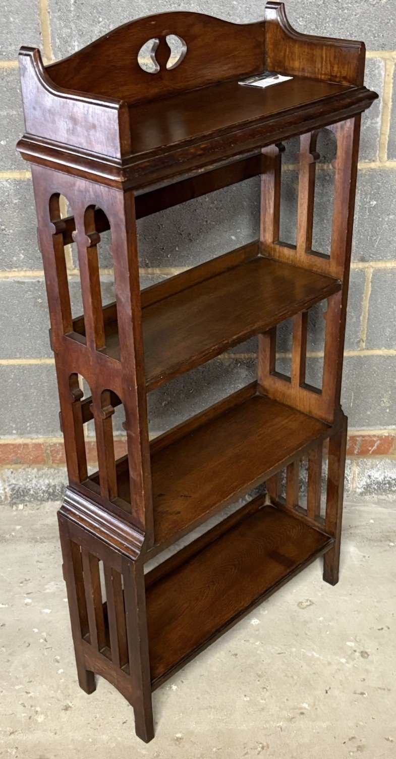s-l1600-322.jpg SUPERB SOLID OAK ARTS & CRAFTS BOOKCASE - Image 1