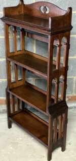SUPERB SOLID OAK ARTS & CRAFTS BOOKCASE - Image 3