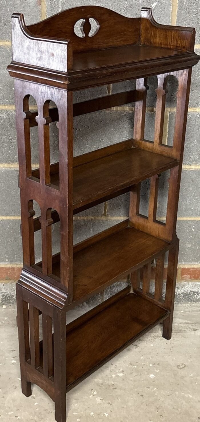 SUPERB SOLID OAK ARTS & CRAFTS BOOKCASE - Image 4