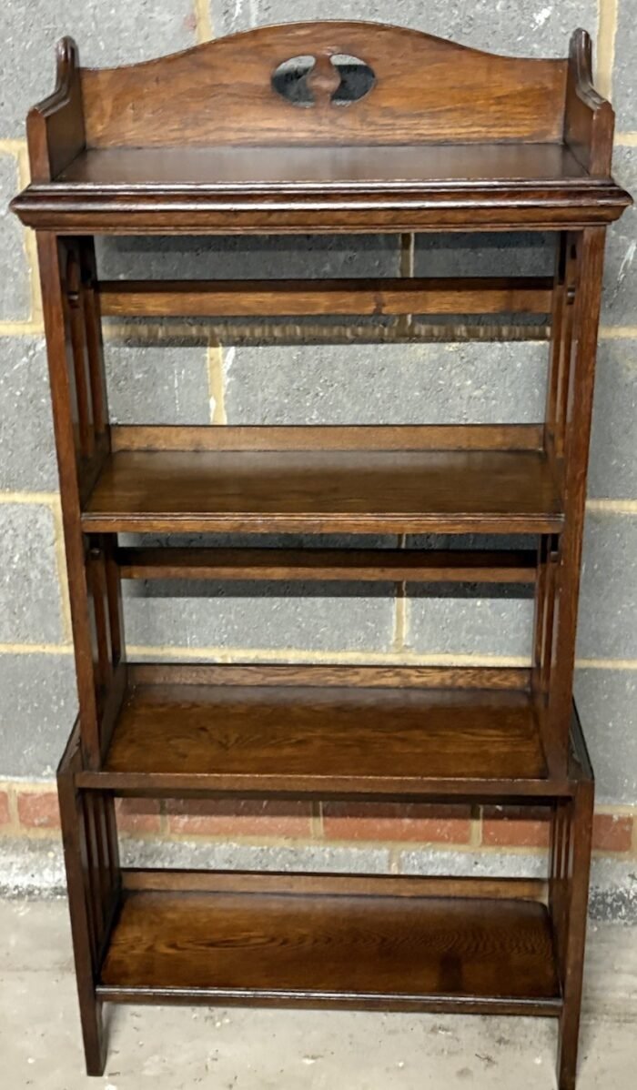 SUPERB SOLID OAK ARTS & CRAFTS BOOKCASE - Image 5