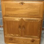 FINE ERCOL WRITING BUREAU DESK CABINET