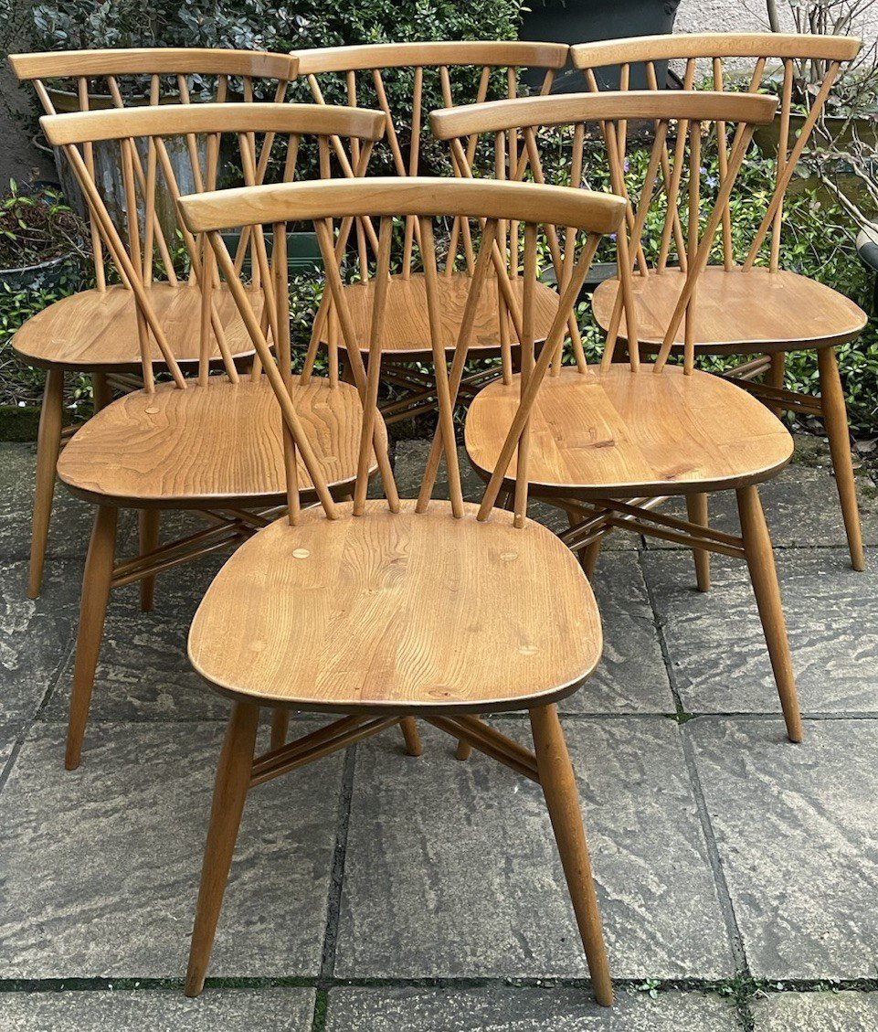 s-l1600-337.jpg Retro Ercol Candlestick Dining Chair Choice of 16 - Image 1