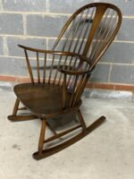 Rare Ercol Quaker Chairmakers Rocking Armchair