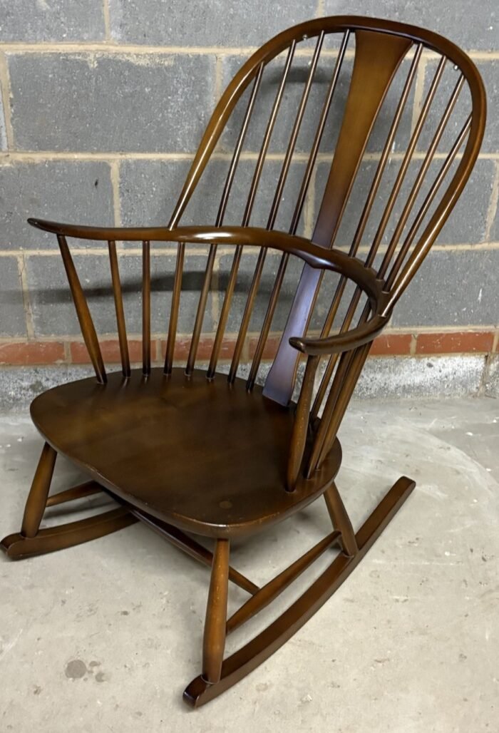 Rare Ercol Quaker Chairmakers Rocking Armchair - Image 2