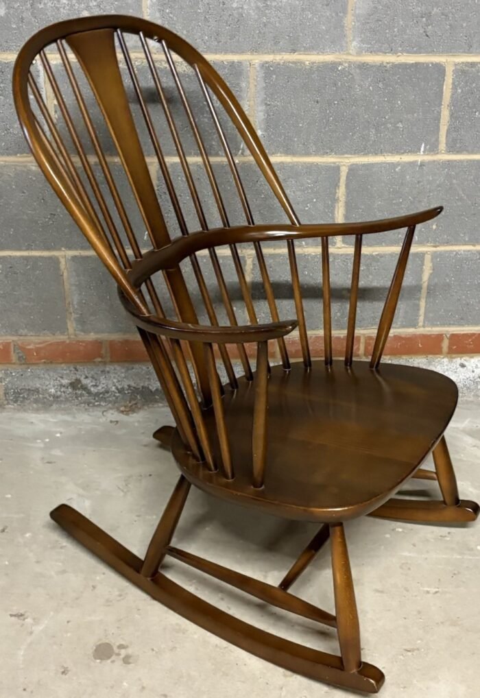 Rare Ercol Quaker Chairmakers Rocking Armchair - Image 4