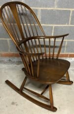 Rare Ercol Quaker Chairmakers Rocking Armchair - Image 5