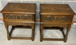 Modern Old Charm Oak Lamp Tables