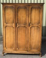Rare Arts & Crafts Oak Compactum Wardrobe - Image 3