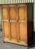 Rare Arts & Crafts Oak Compactum Wardrobe - Image 5