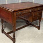 Small Old Charm Solid Oak Extending Writing Desk
