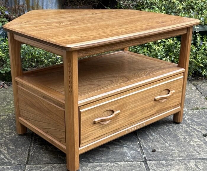 Superb Modern Ercol TV Corner Cabinet - Image 2