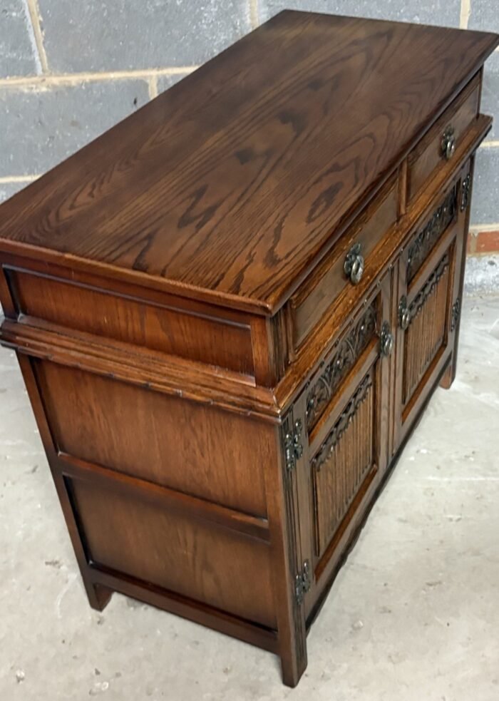 Superb Old Charm Hertford 2 Door Solid Oak Sideboard - Image 5