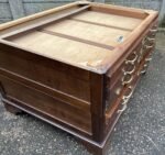 Very Rare Antique Oak Arts & Crafts 9 Drawer Plan Chest - Image 5