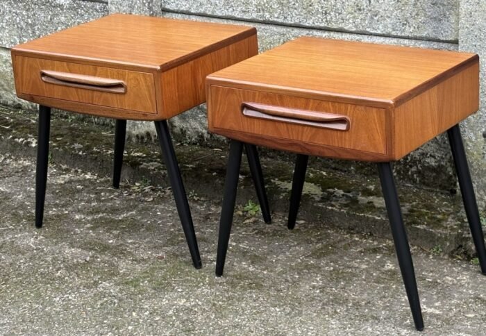 Pair of Retro Teak G Plan Bedside Chests - Image 2