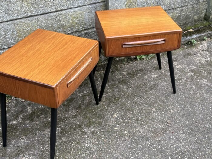 Pair of Retro Teak G Plan Bedside Chests - Image 5