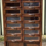 Rare Oak 16 Drawer Haberdashery Shop Cabinet