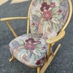 FINE RETRO ERCOL GRANDFATHER ROCKING ARMCHAIR