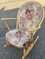 FINE RETRO ERCOL GRANDFATHER ROCKING ARMCHAIR - Image 3