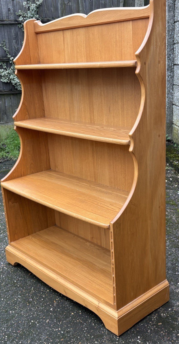 s-l1600-467.jpg Stunning Rare Modern Ercol Waterfall Bookcase - Image 1