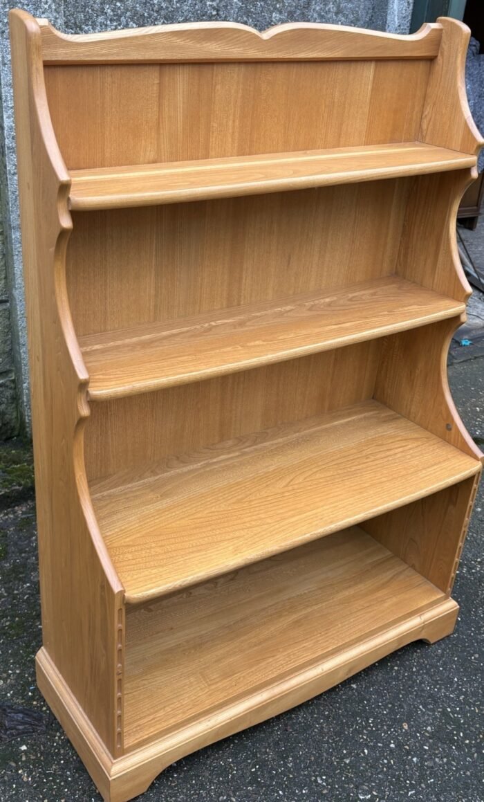 Stunning Rare Modern Ercol Waterfall Bookcase - Image 4