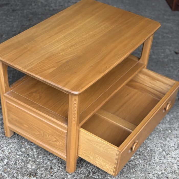 Fine Modern Ercol TV Corner Cabinet Solid Ash - Image 2