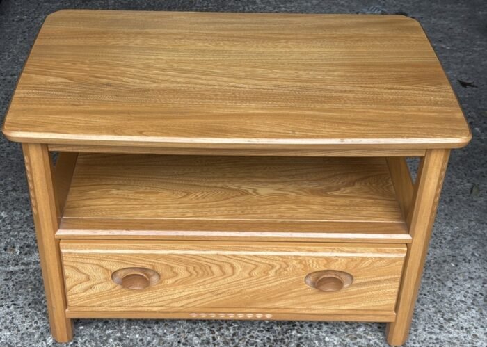 Fine Modern Ercol TV Corner Cabinet Solid Ash - Image 3