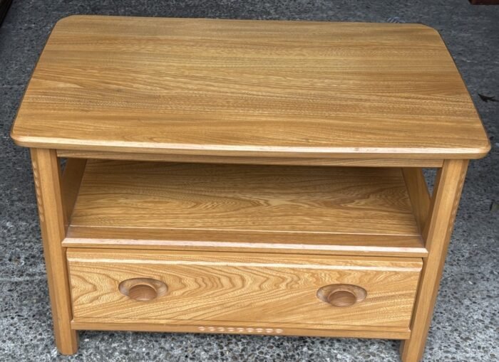 Fine Modern Ercol TV Corner Cabinet Solid Ash - Image 4