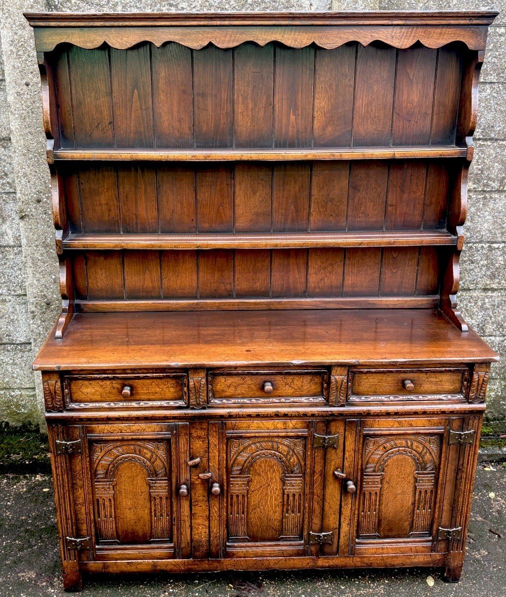 s-l1600-492.jpg Original Solid Oak Tichmarsh & Goodwin Dresser Sideboard - Image 1