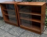 Stunning Vintage Teak Glass Bookcase - Image 4